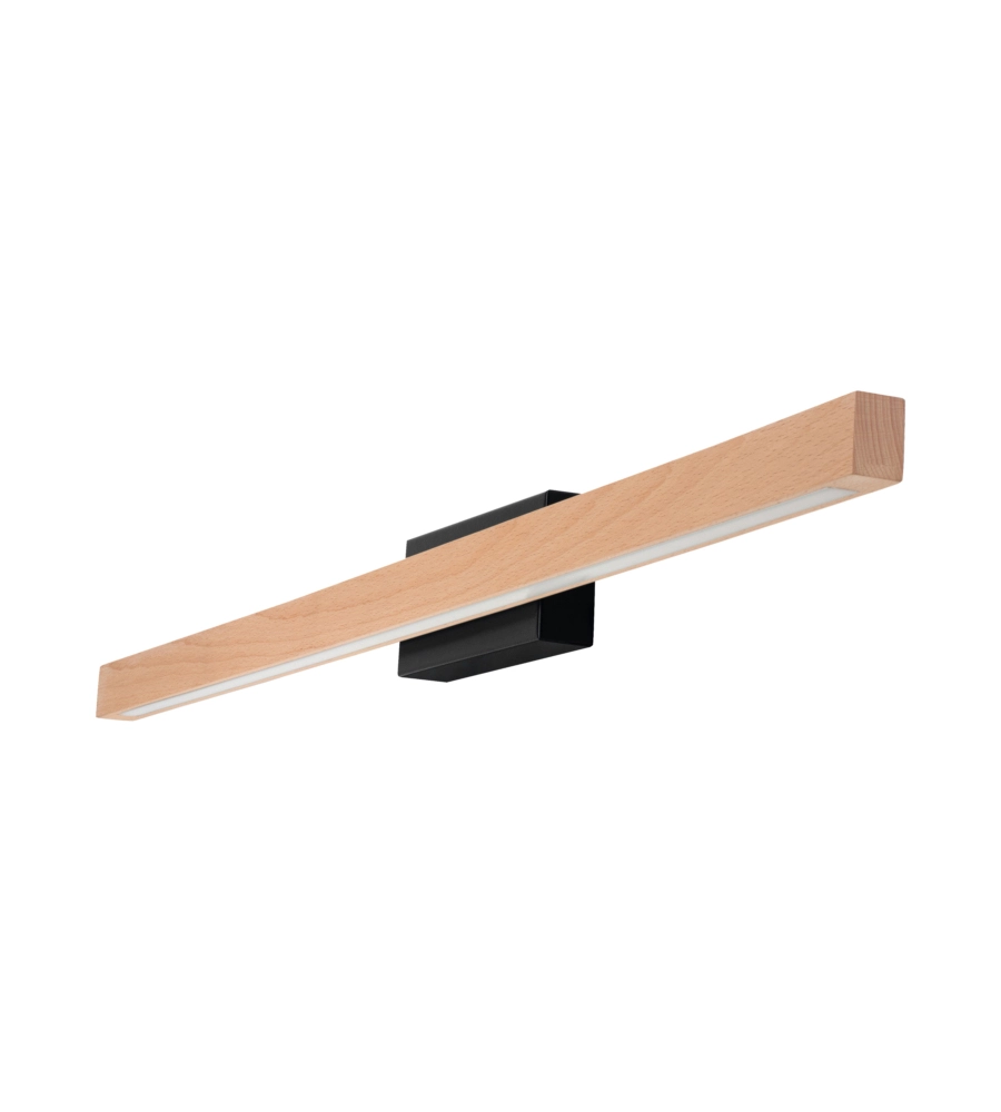 APPLIQUE ONLI "DORA" METALLO E LEGNO LED, 80X5,6X8 CM